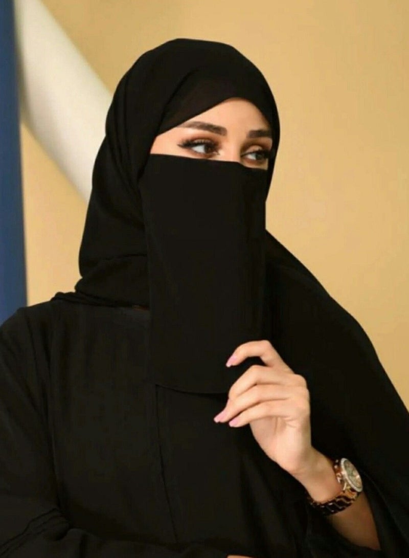 BHNS 2 pieces of mask (medium) with elastic head mask for face mask for nose and mouth mask for women mask for niqab with mask for niqab with mask for women mask for nose and mouth mask elastic face cover for comfortable mask for daily mask for light mask for practical mask for niqab with elastic head mask for free size mask for travel mask for prayer mask for summer mask - Image 1