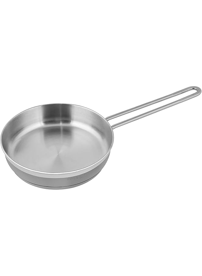 برستيج مقلاة إنفينيتي مفتوحة من الفولاذ المقاوم للصدأ مقاس 18 سم | غير لاصقة | مقبض طويل جدًا | متوافقة مع أجهزة الحث الحراري باللون الفضي - Image 1