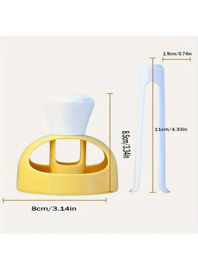 Yellow White Manual Donut Maker Kit With Cutter Spoon And Pliers Tool For Home Baking - Image 2
