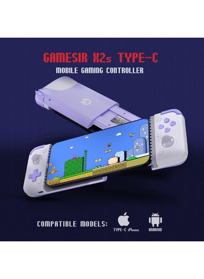 General Classic Gamepad GameSir X2s Type-C Mobile Gaming Controller for iPhone 15 Series (USB-C)/Android Phones Controller with Hall Effect Sticks, Hall Effect Trigger, Turbo Function Play COD, Cloud Gaming, Stadia  - Image 2