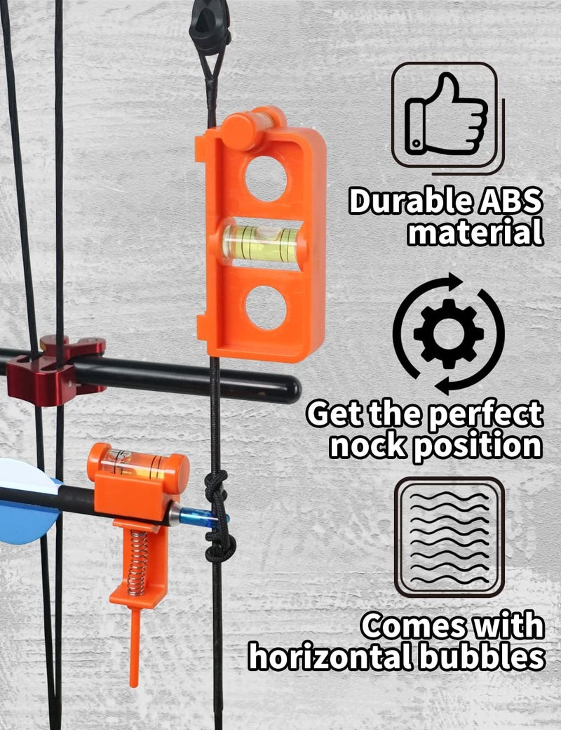 THREE ARCHERS Archery Bow Tuning and Mounting String Level Combo Kit for Compound Bows (Orange) - Image 5