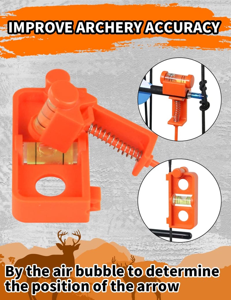 THREE ARCHERS Archery Bow Tuning and Mounting String Level Combo Kit for Compound Bows (Orange) - Image 4