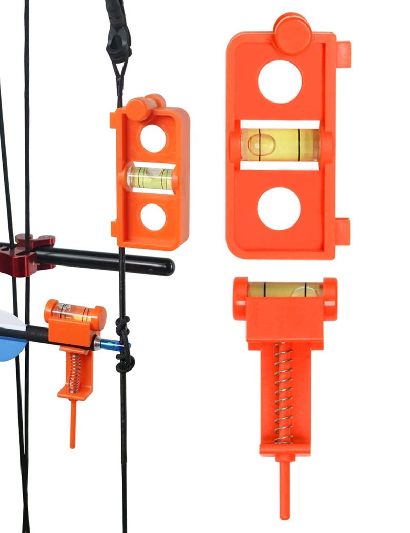 THREE ARCHERS Archery Bow Tuning and Mounting String Level Combo Kit for Compound Bows (Orange) - Image 1