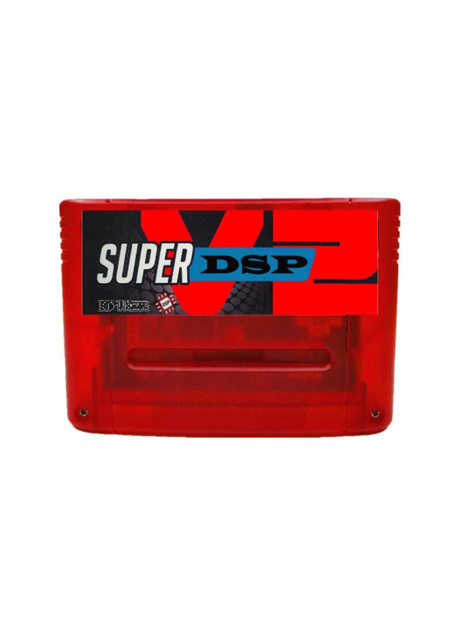 Super SFC Burner Card V2 Version Enhanced SNES Support DSP Special Chip Gold Finger Function-Color:03-us-european-version-transparent Red  - Image 1
