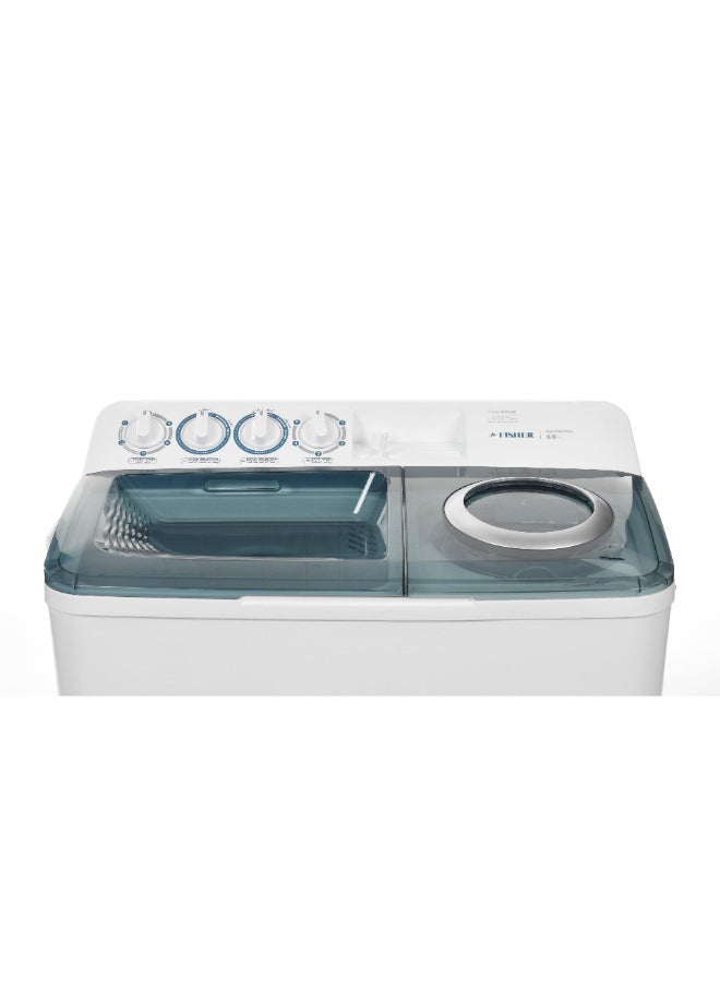FISHER TwinTub Washer 8KG Spin 5KG White  - Image 4