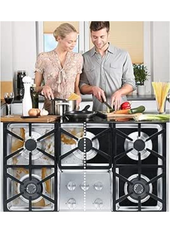 Set of 5 reusable stove burner covers, durable to protect your gas stove, non-stick and heat resistant, customizable, kitchen surface protection accessories, easy to clean - Image 1