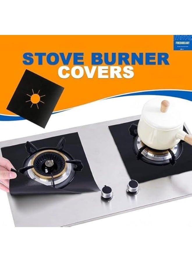 Set of 5 reusable stove burner covers, durable to protect your gas stove, non-stick and heat resistant, customizable, kitchen surface protection accessories, easy to clean - Image 3