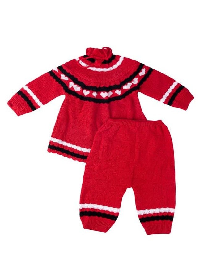 ANIXA Baby Girls Colorblock High Neck Red Winter Set - Image 3