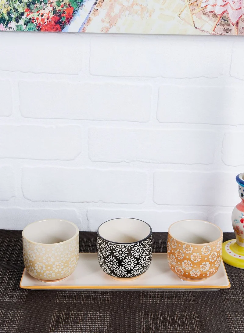 Sass & Belle Set Of 3 Global Craft Mini Planters