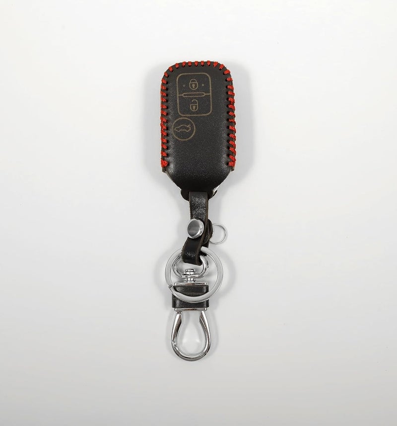 Aliens World Leather Smart Car Key Cover Case with Metal Hook Keychain for Suzuki Ignis, Baleno, Ertiga, Swift, Dzire (Black) - Image 4