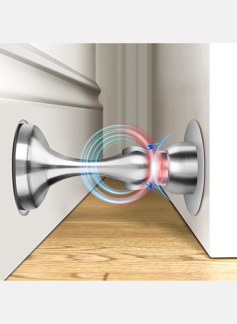 WONINK Magnetic Door Stops Door Stops, Stainless Steel Magnetic Door Stops for Bedroom Door and Various Types of Doors, Door Holder Holder for Wall and Floor Mounting - Image 5