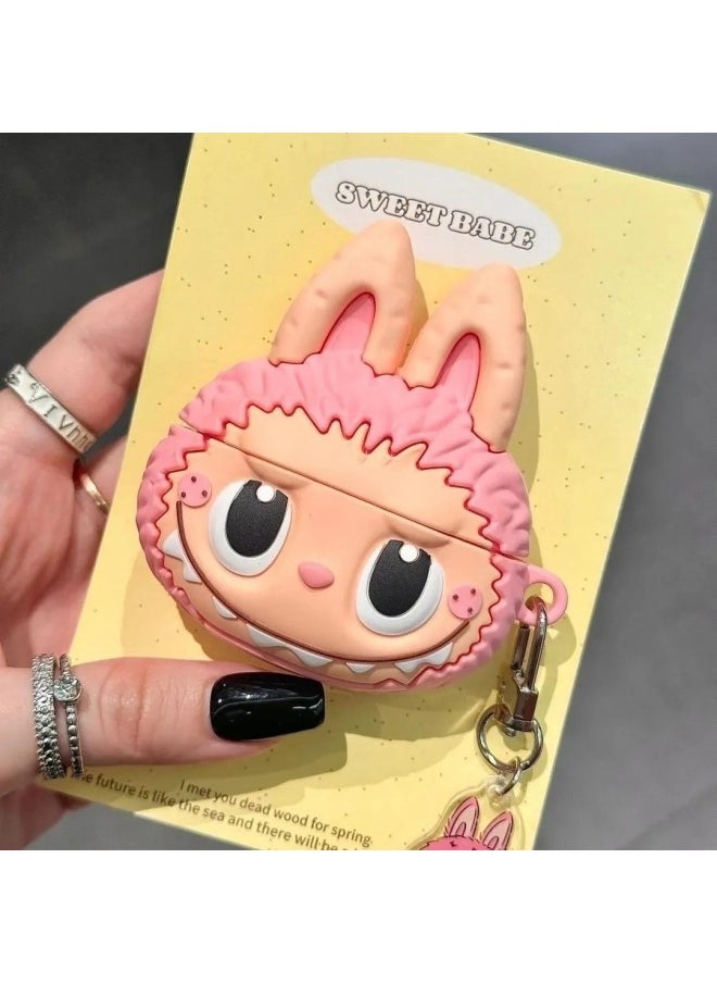 Generic - Cartoon Three-color Cloth Cloth For Airpods4 Apple Wireless Bluetooth Earphone Case 1/2/3/Pro2 Earphone Case-Color:Headphones Kurome + Hook-Applicable Models:Airpods Pro/pro2 - Image 1