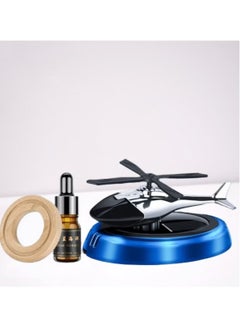 TIGER Car Air Freshener, Helicopter Solar Energy Rotating Aromatherapy Aviation Al Alloy Diffuser, Interior Decoration Accessories Diffuser for Car and Home (Silver) – Solar-Powered Aromatherapy, Stylish Aviation Design, Eco-Friendly and Efficient Diffuser for Fresh Air on the Go  - Image 1