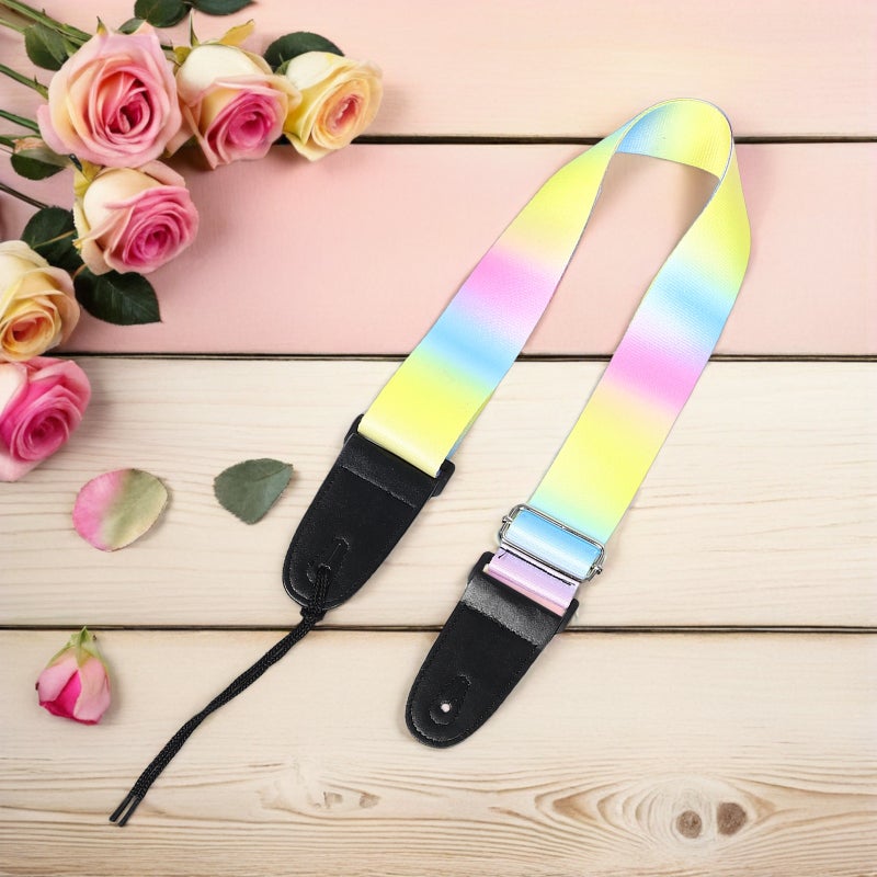 🎸 حزام كتف بتصميم تقليدي قابل لتعديل الطول لأجهزة الجيتار الصوتي والكهربائي والجيتار البيز متعدد الاستخدام ثلاث قطع مقاس 90 5 0 15 سنتيمتر مع اتصال آمن - Image 5