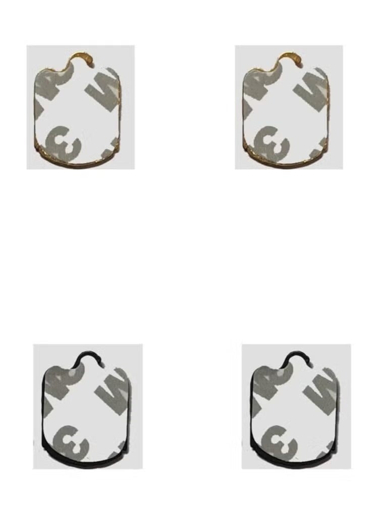 SYOSI UAE Logo Design 2D Sticker Badge 4 PC Metal 2CM 2 PCS Gold & 2PCS Black - Image 3