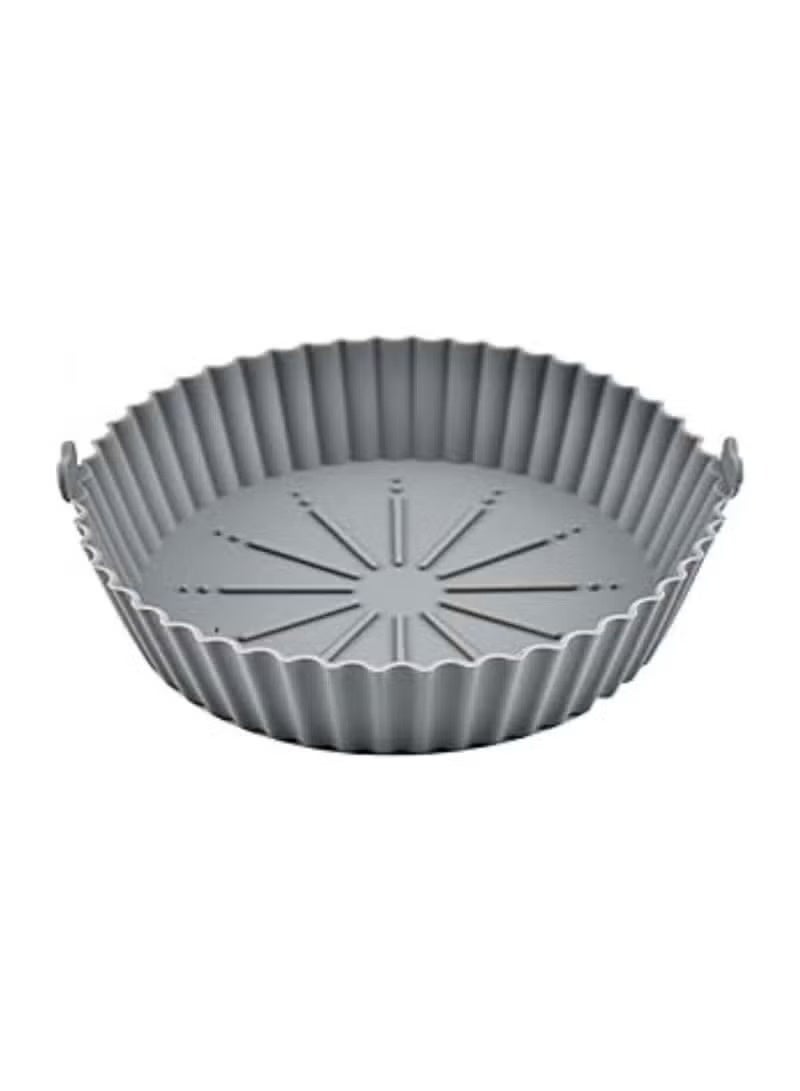 Upgrade Your Air Frying Experience with the Ultimate Silicone Liner Say goodbye to the hassle of scrubbing your air fryer basket. Our premium silicone liner is designed to keep your appliance spotless while delivering perfectly cooked meals every time. The innovative grooved base allows for superior air circulation, ensuring your favorite snacks are crispy on the outside and tender on the inside. Made from heavy-duty, food-grade silicone, this liner is built to last and can handle the highest oven settings. It's the must-have eco-friendly accessory for every air fryer owner, making healthy cooking and cleaning faster and simpler than ever. - Image 5