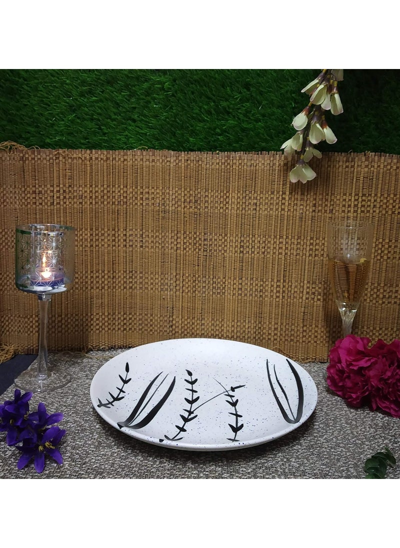 Caffeine Caffeine Ceramic Handmade White Bamboo Breakfast Set (Set of 3)  - Image 3