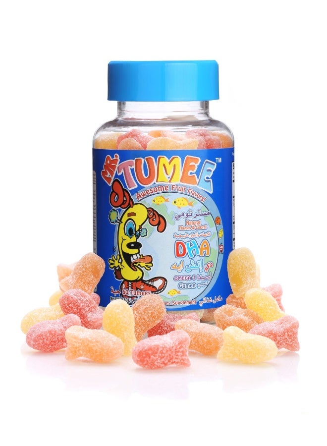MR.TUMEE Mr. Tumee DHA Omega-3 Gummies – Brain & Eye Support for Kids (60 Gummies - 1 Month Supply)