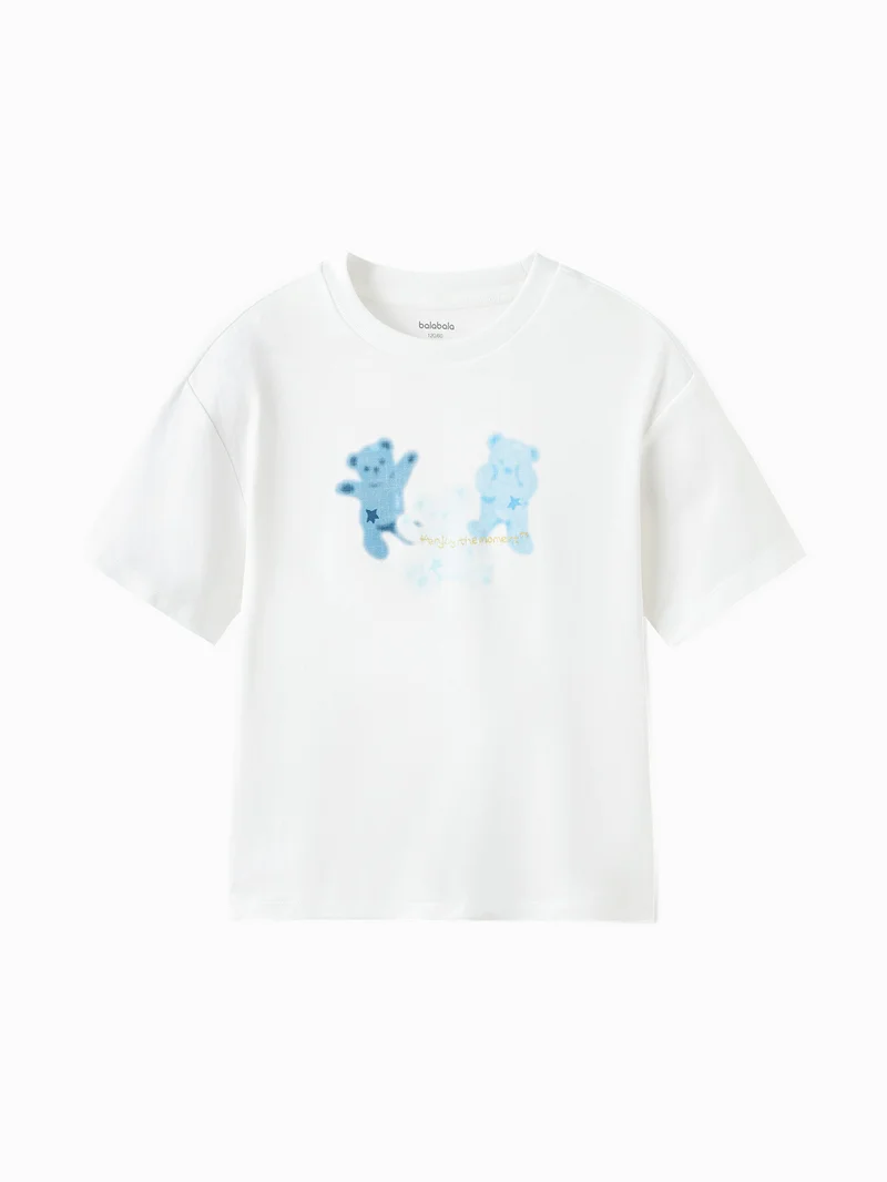 بالابالا Kids Boys Round neck short-sleeved T-shirt