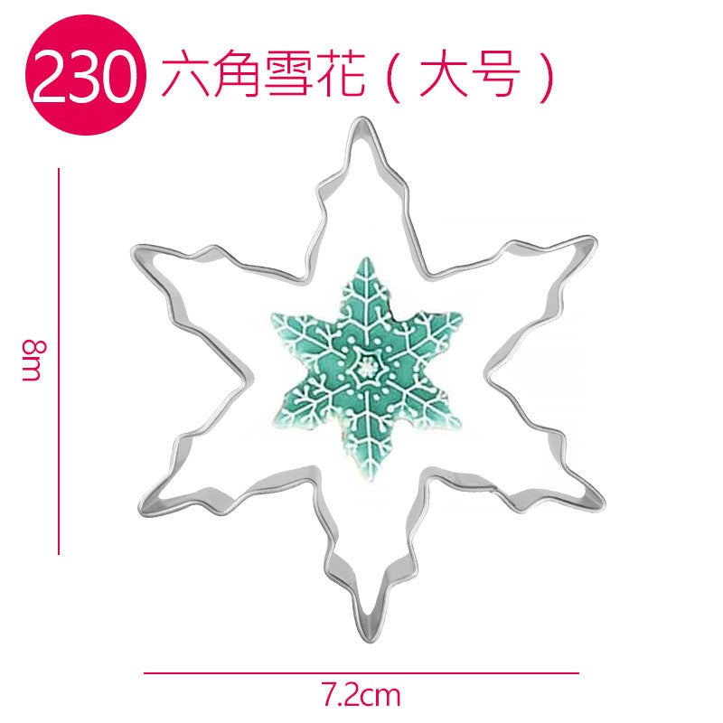 14 Piece Set Christmas Cookie Cutting Mold Suit Stainless Steel Dies Manual Pressing Mold Supplies Household Thick Baking - Image 1