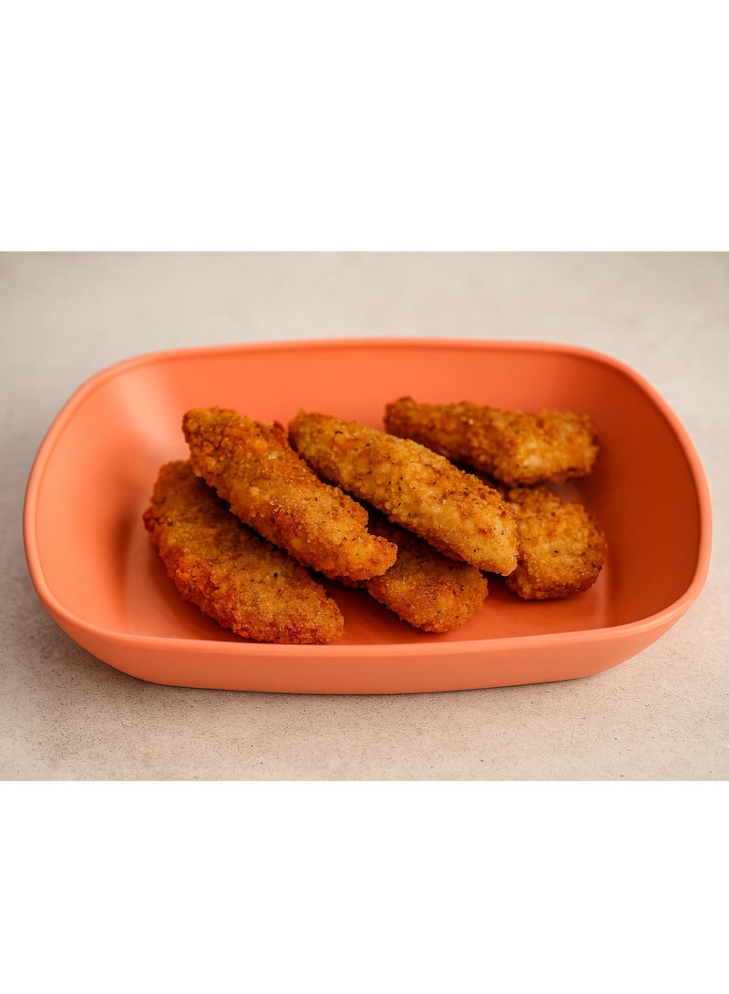 طبق بولة مستطيل من البلاستيك عالي الجودة  -كود 1052-لون برتقالي