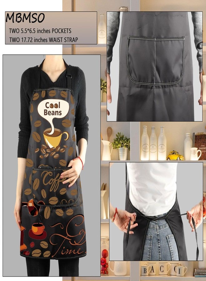 MBMSO Life Begins after Coffee Apron - Barista Gift, Cool Beans Apron-B - Image 3