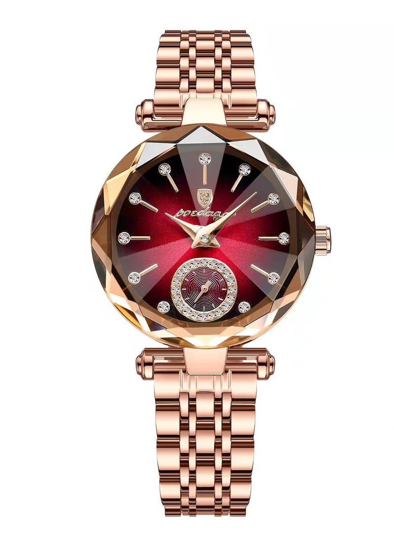 POEDAGAR Watches for Women Stylish Stainless Steel Water Resistant Quartz Analog Watch  - Image 1