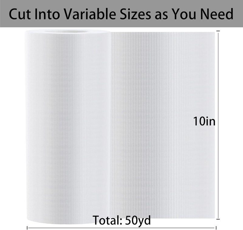 Seneme Water Soluble Stabilizer for Embroidery Topping Film (10 in x 50 yd Roll), 35um Clear Embroidery Stabilizers - Wash Away Embroidery Stabilizer for Machine Embroidery Stabilizer and Hand Sewing - Image 1