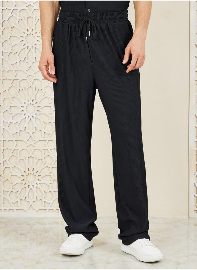 Styli Textured Rib Knit Relaxed Fit Shirt & Pant Co-Ord Set  - Image 4
