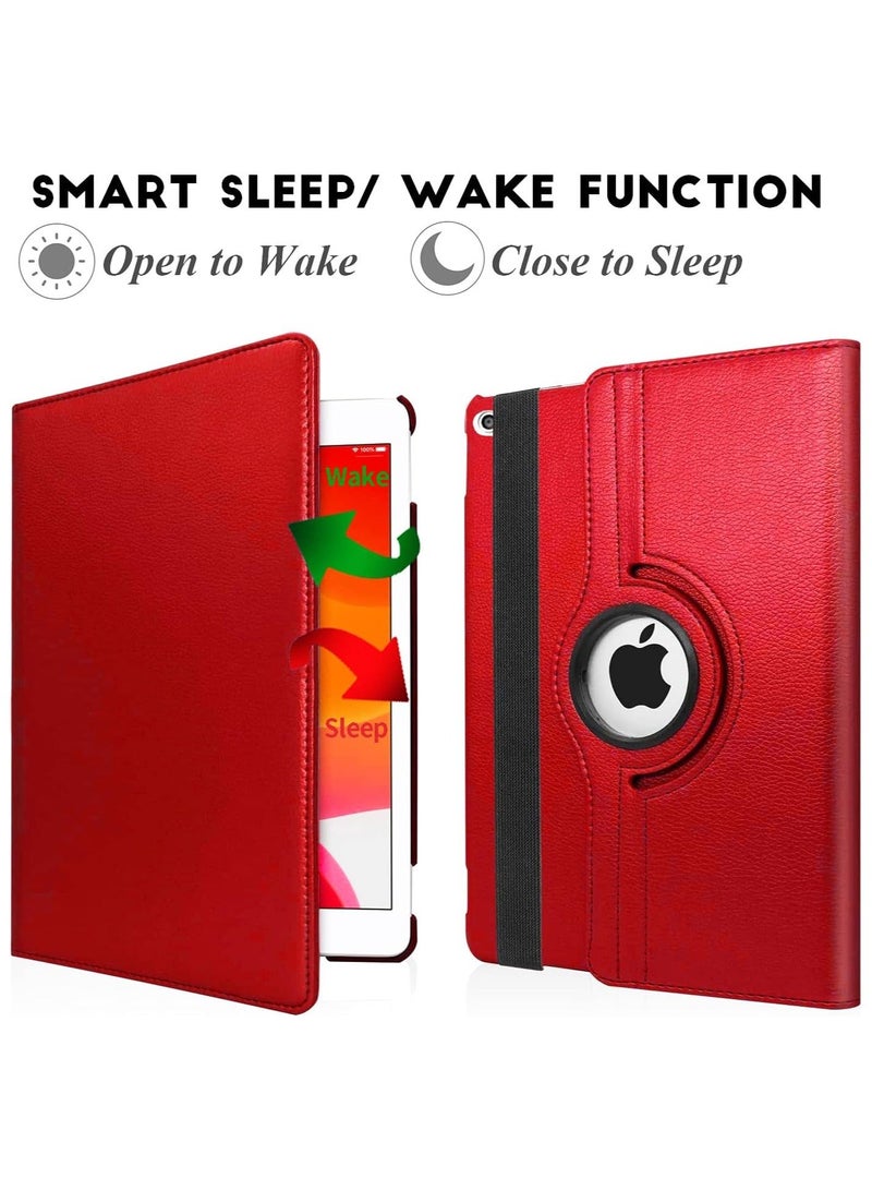 Raxoom ELTERAZONE New iPad 9.7 2018 2017 / iPad Air 2 Case - 360 Degree Rotating Stand Protective Cover with Auto Sleep Wake for iPad 9.7 inch (6th Gen, 5th Gen) / iPad Air 2/ iPad Air (Red) - Image 2