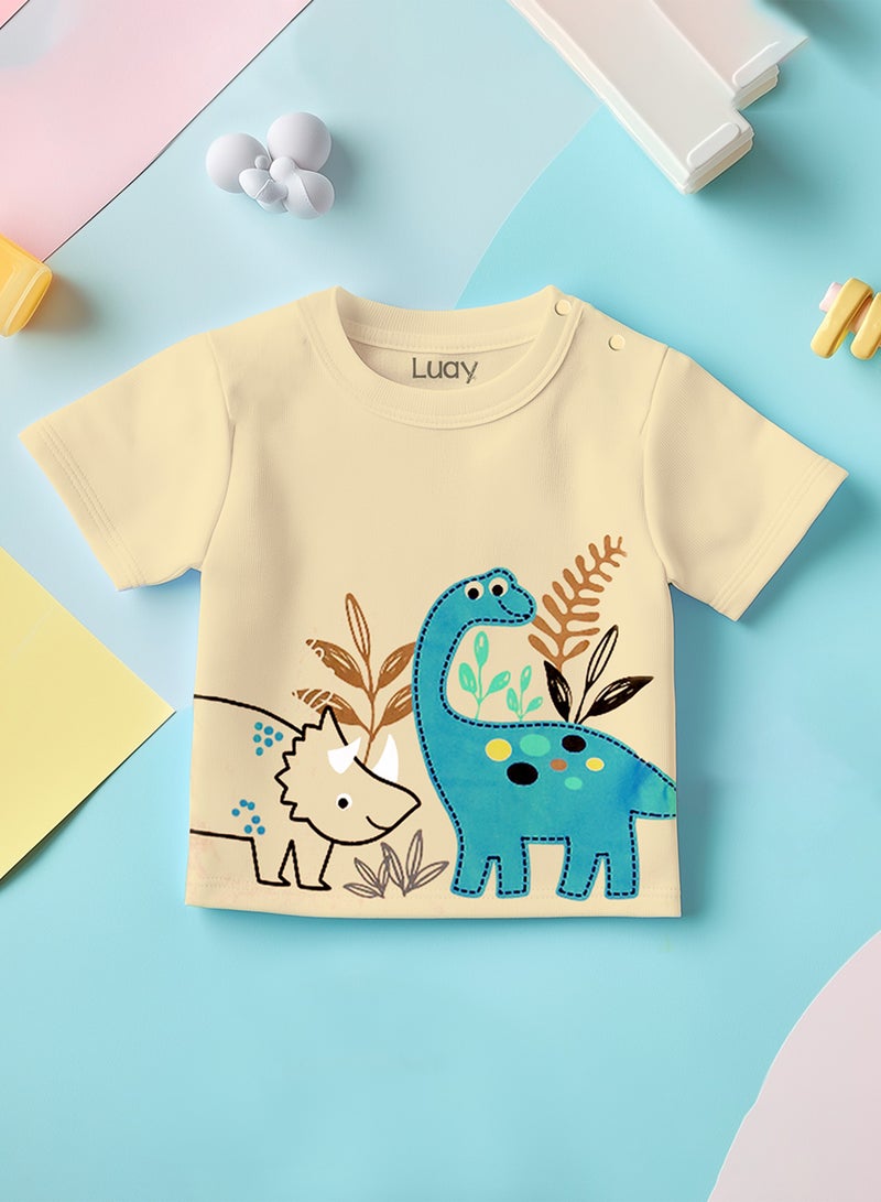 LUAY 100%  Cotton  T-Shirts for Boys & Girls Festive Short Sleeve Styles in Vibrant Colors and Patterns for Kids and Toddlers_Regular Fit  - Image 5