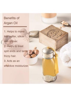 L LUSETA Luseta Argan Oil For Hair 100% Pure Argan Oil Hair Serum For Frizzy Control Dry Damage Hair Repair Hair Shine Smoothing Strengthening & Nourishing All Hair Types 3.38 Fl Oz  - Image 2