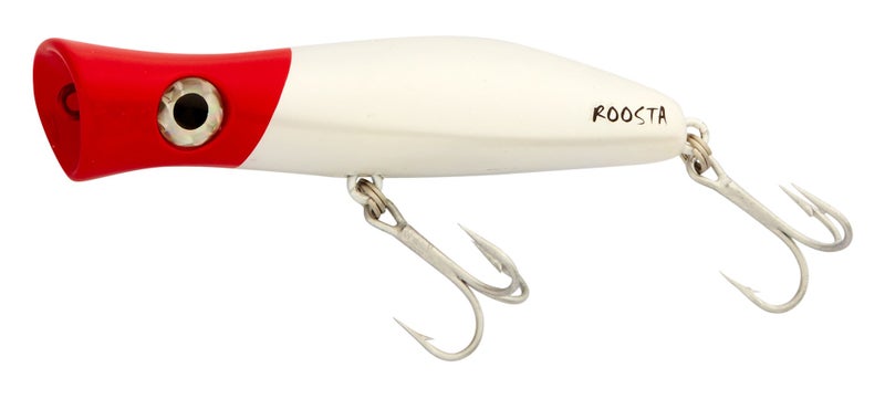 Halco RP105#H53 Roosta Popper, White Redhead,105mm/4.13 - Image 3