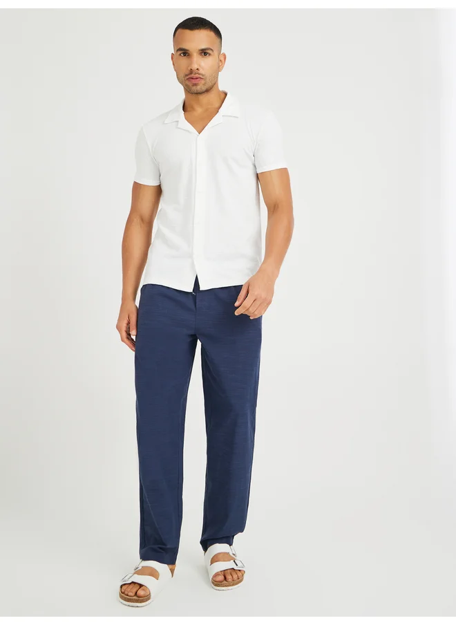 ستايلي Styli Textured Relaxed Fit Buttoned Shirt