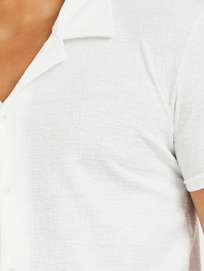Styli Styli Textured Relaxed Fit Buttoned Shirt