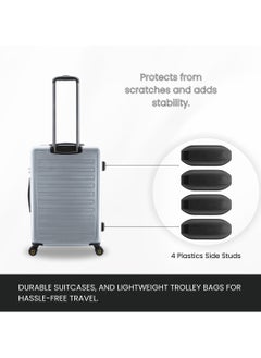 NATIONAL GEOGRAPHIC National Geographic Cruise 100% PC Hardshell Suitcase Set Silver, Durable Lightweight  TSA Combination Lock Travel Luggage, 4 Quite Spinner Wheel, 3pcs Trolley Bag (20+24+28 Inch)  - Image 5