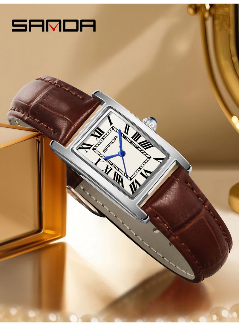 Sanda Watches For Men New 1150 Fashion Couple Watch Elegant Design Rectangular Dial Waterproof Quartz Movement Business Men's Watch - Image 3