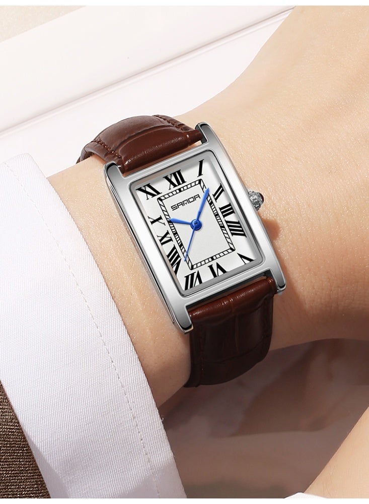 Sanda Watches For Men New 1150 Fashion Couple Watch Elegant Design Rectangular Dial Waterproof Quartz Movement Business Men's Watch - Image 4