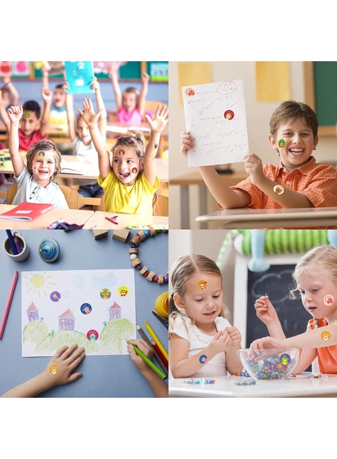 JZS 500pcs Teacher Motivational Stickers for Kids, Deal Stickers for Kids Behavior incentives1 Inch, Cute Animal Stickers (3.8cm,1 Rolls) - Image 4