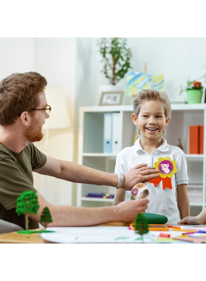 JZS 500pcs Teacher Motivational Stickers for Kids, Deal Stickers for Kids Behavior incentives1 Inch, Cute Animal Stickers (3.8cm,1 Rolls) - Image 3