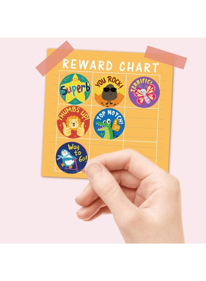 JZS 500pcs Teacher Motivational Stickers for Kids, Deal Stickers for Kids Behavior incentives1 Inch, Cute Animal Stickers (3.8cm,1 Rolls) - Image 5