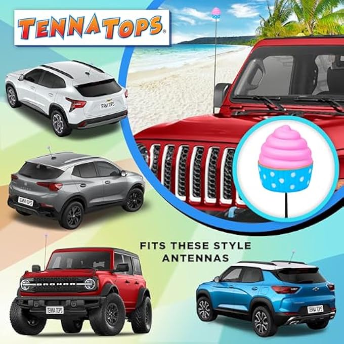 rayihni Cute Cupcake Antenna Topper/Auto Accessory - Image 3