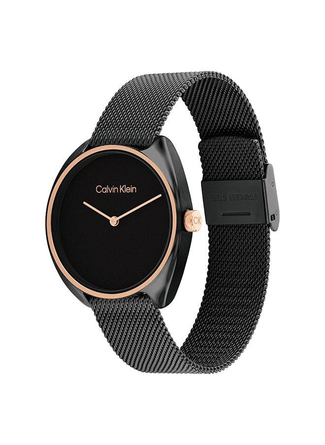 CALVIN KLEIN ساعة يد نسائية أنالوج دائرية من الفولاذ المقاوم للصدأ 25200272 - 34 مم  - Image 3