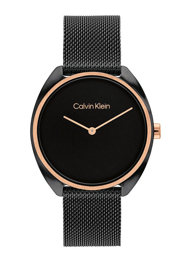CALVIN KLEIN ساعة يد نسائية أنالوج دائرية من الفولاذ المقاوم للصدأ 25200272 - 34 مم  - Image 1