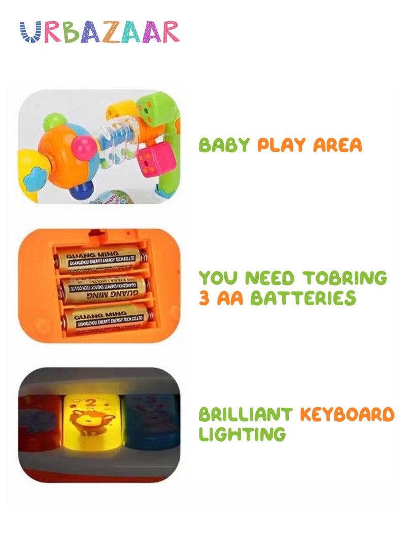 أوربازار لعبة موسيقية، مجموعة بيانو موسيقية للأطفال، لعبة تعليمية مضيئة، ألعاب مونتيسوري تعليمية مبكرة للأطفال الصغار، الأولاد والبنات، أعياد الميلاد - Image 4