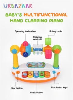 URbazaar Musical Toy Baby Musical Keyboard Piano Set Learning Light up Toy Early Educamional Montessori Toys for Babies Toddler Boys Girls Birthday  - Image 5