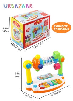 URbazaar Musical Toy Baby Musical Keyboard Piano Set Learning Light up Toy Early Educamional Montessori Toys for Babies Toddler Boys Girls Birthday  - Image 2