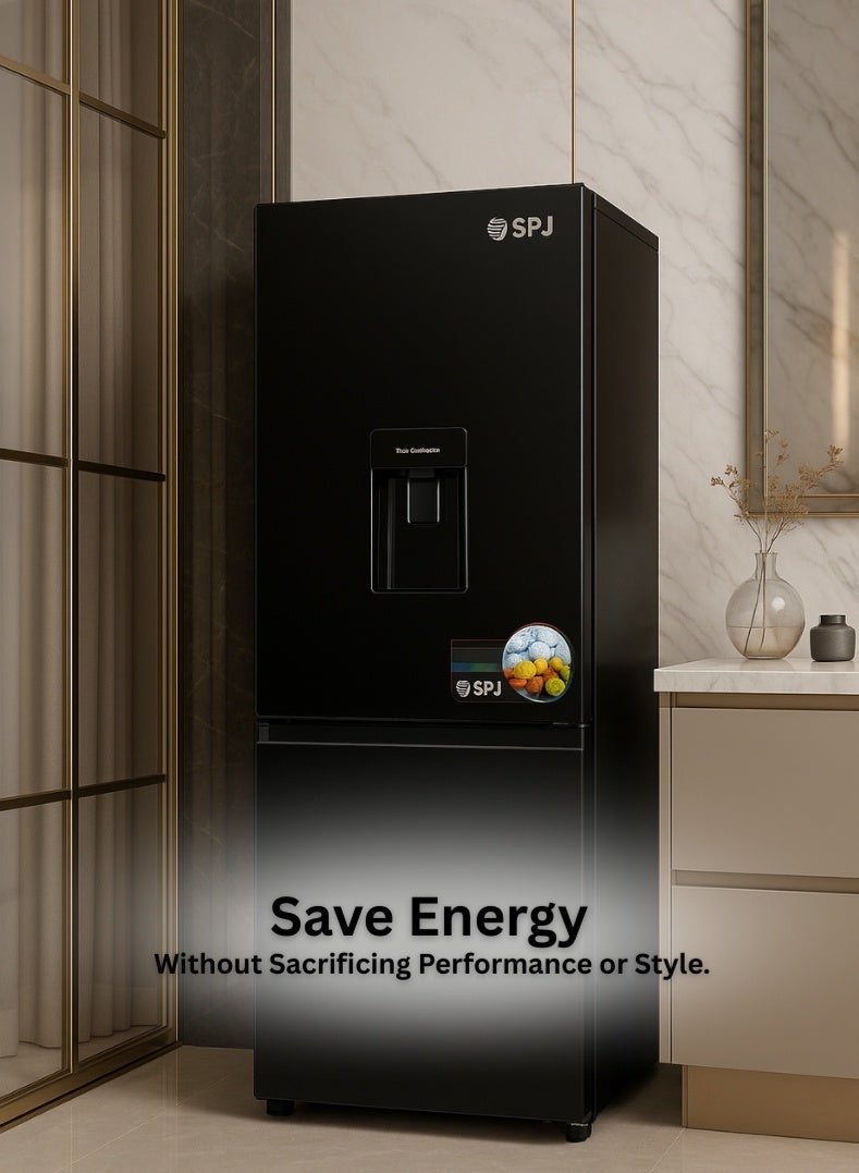 SPJ 429 Litres Double Door Refrigerator with Water Dispenser – Black | Model: RFGB-BBLU429C | 1 Year Full Warranty, 5 Years Compressor Warranty - Image 2