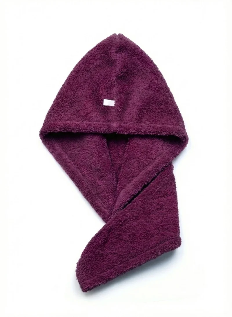 1Chase 100% Cotton Terry Hair Towel Wrap, Purple