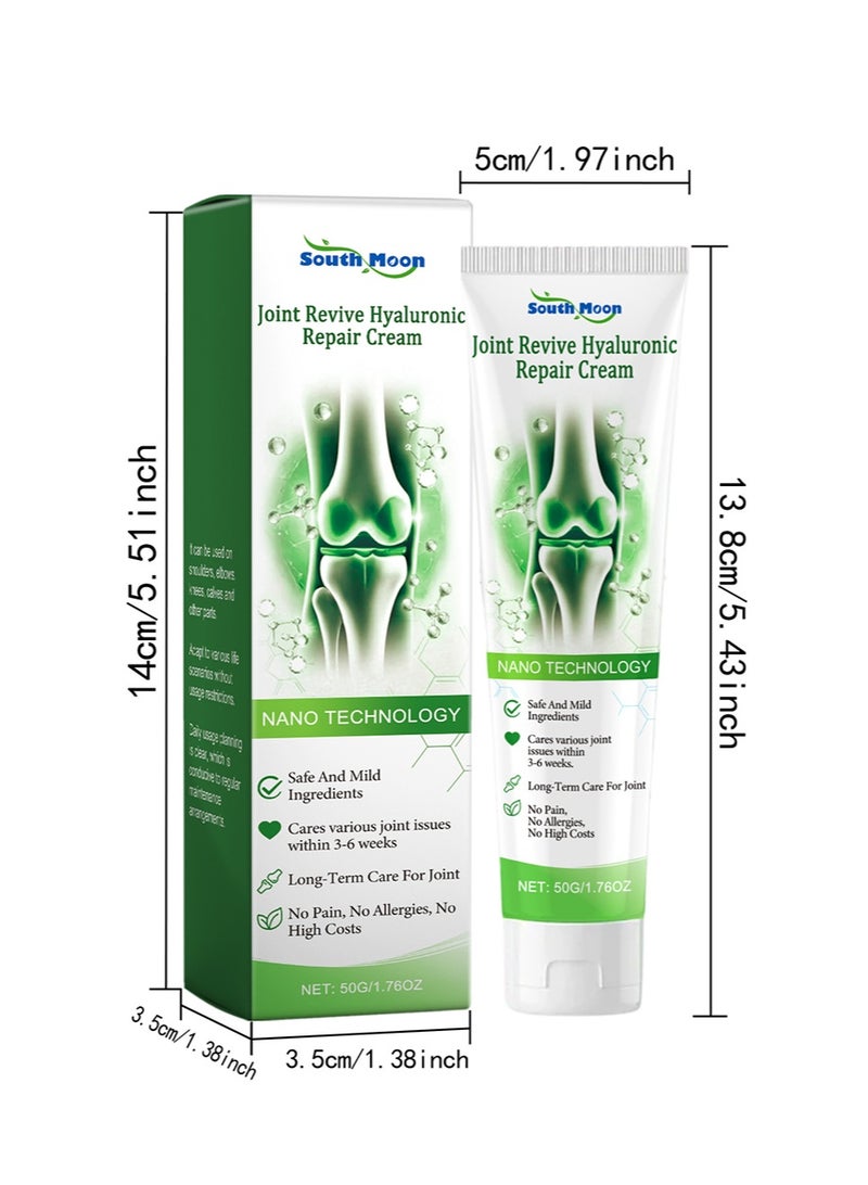 ساوث مون كريم إصلاح مشترك ريفايف بحمض الهيالورونيك، كريم حمض الهيالورونيك للمفاصل والعظام لالتهاب المفاصل، كريم التهاب المفاصل، تخفيف فعال للظهر والرقبة واليدين والركبتين 50 جرام - Image 5